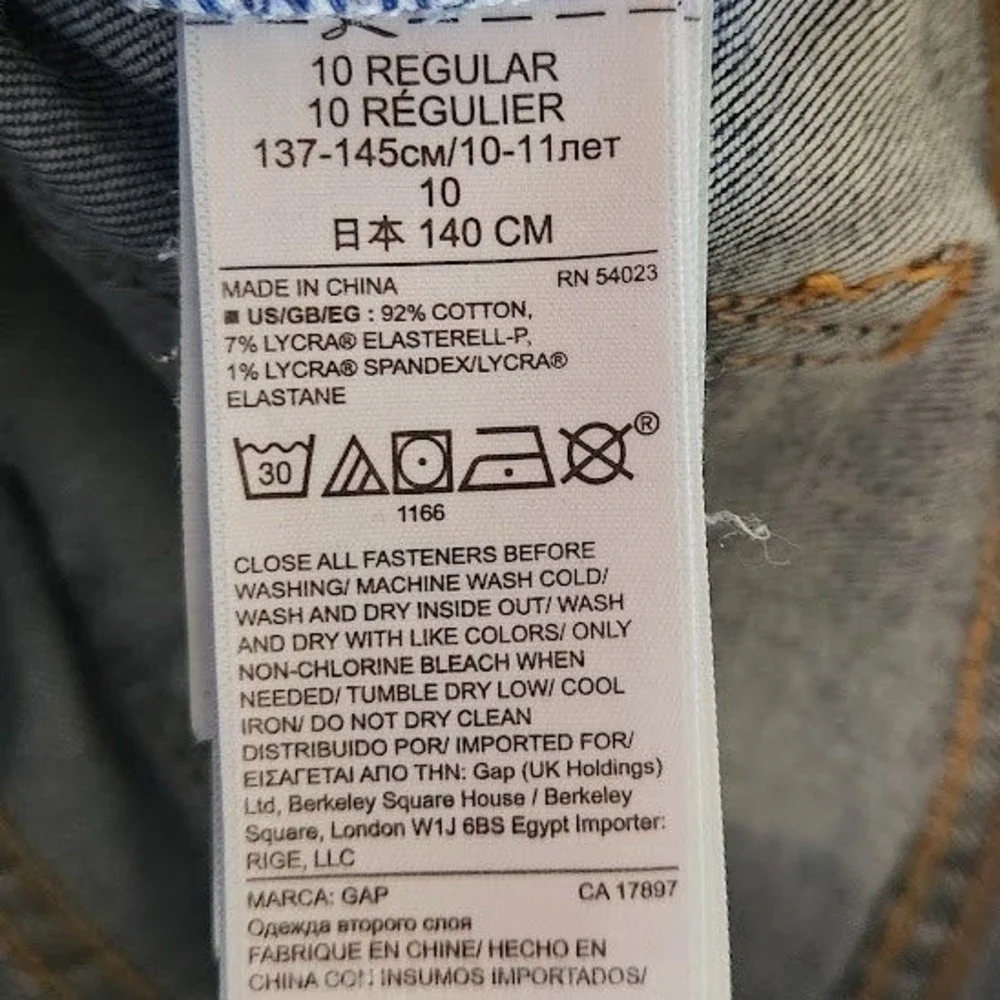 GapKids 1969 Boys Slim Fit Jeans Medium Wash Blue Size 10 Regular Stretch 631